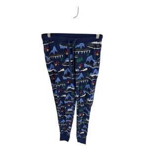 Hanna Andersson The Polar Express Pajama Pants Women's XS Organic Cotton Blue